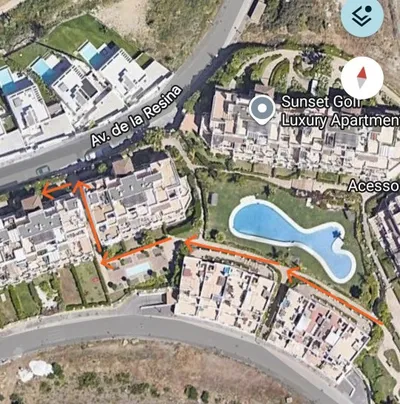 Route vanaf de hoofdingang naar het penthouse-image