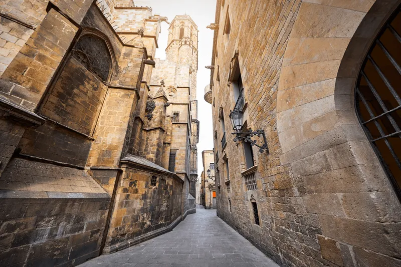 Barrio Gothic Old Barcelona-image